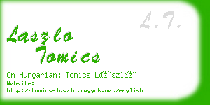 laszlo tomics business card